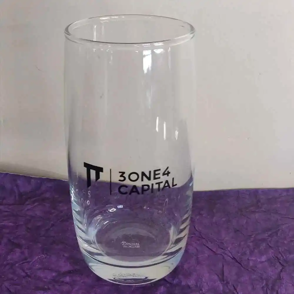 Personalized Water Glass with Printed Logo